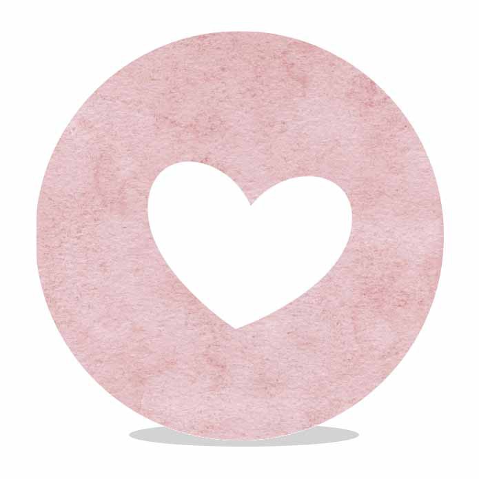 Sluitsticker roze hartje