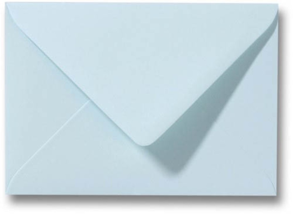 Envelop zachtblauw 11 x 15,6 cm