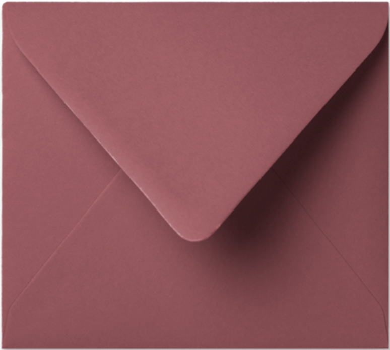 Vierkante envelop licht roodbruin