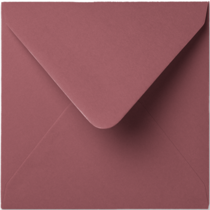 Vierkante envelop roodbruin