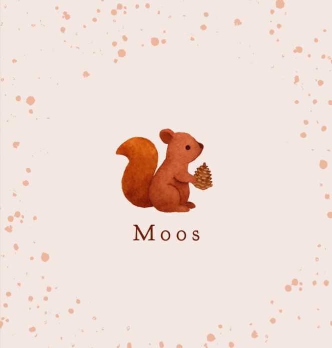 Geboortekaartje eekhoorn