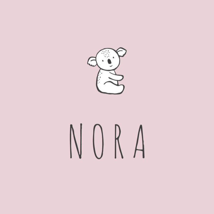 Geboortekaartje koala - Nora