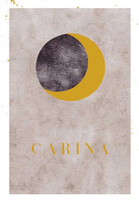 Geboortekaartje maan fases - Carina