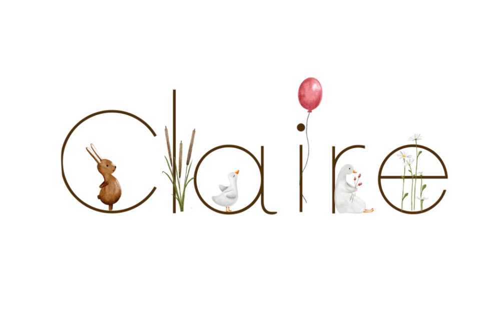 Geboortekaartje naam dieren - Claire