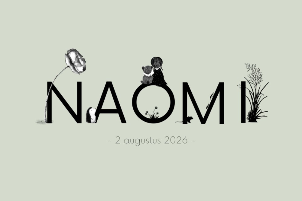Geboortekaartje naam meisje - Naomi