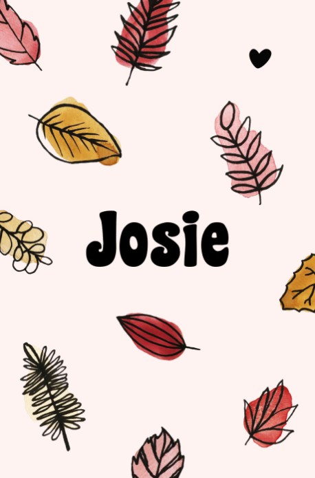 Geboortekaartje meisje herfst blad - Josie