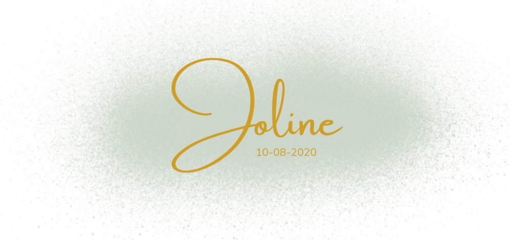 Geboortekaartje spray folie - Joline