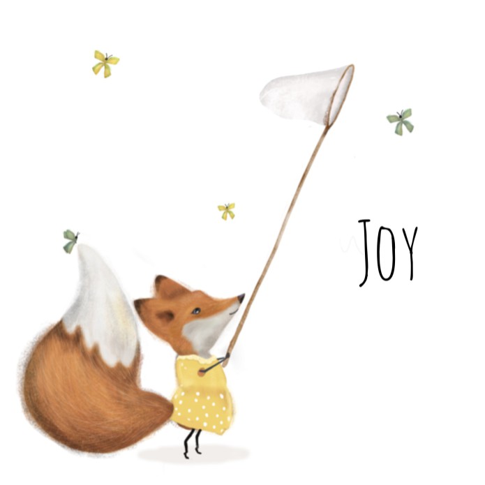 Geboortekaartje vos meisje - Joy