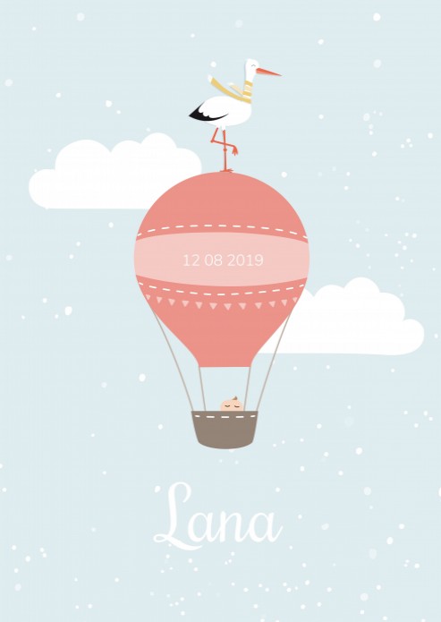 Poster luchtballon lana