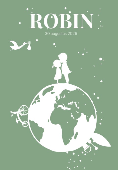 Poster mini wereldbol voor