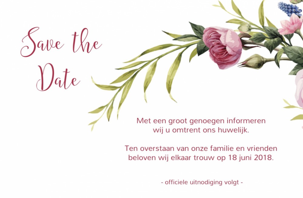 Save the date vintage