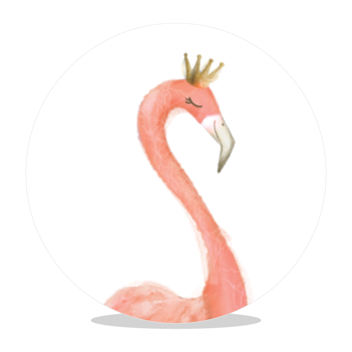Sluitsticker flamingo krijt DIY