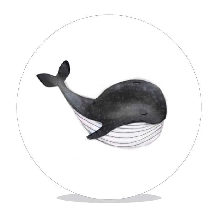Sluitsticker walvissen krijt voor