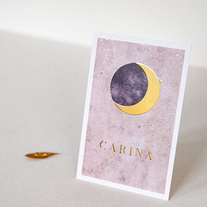 Geboortekaartje maan fases - Carina