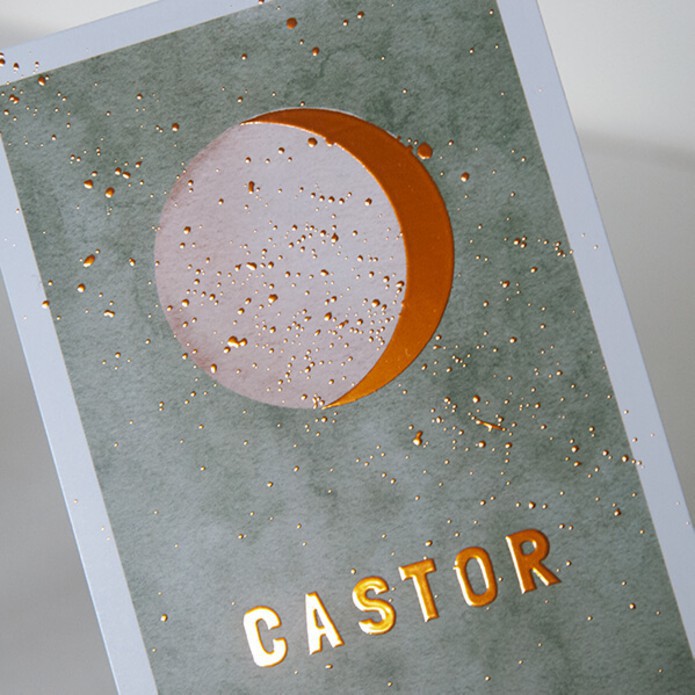 Geboortekaartje maan fases - Castor