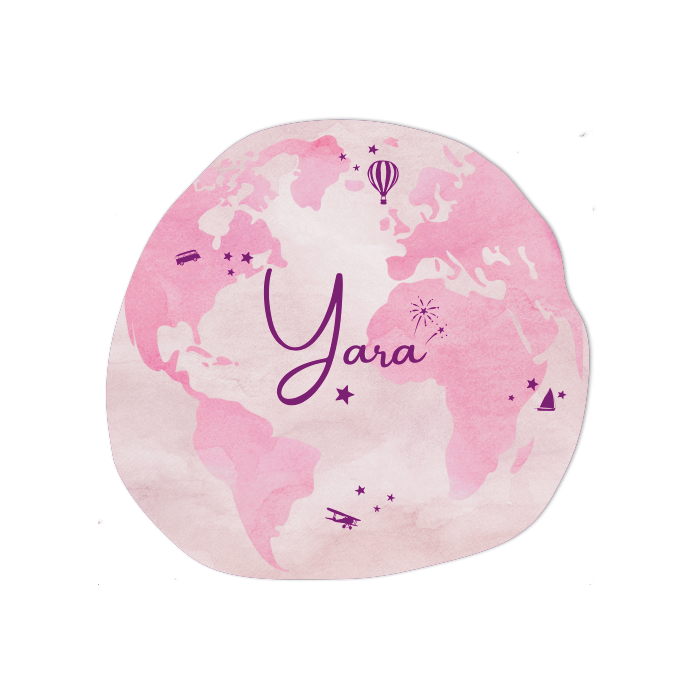 Geboortekaartje rond wereldbol - Yara