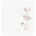 Geboortekaartje bloemen - botanisch - witte narcissen binnen