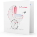 Geboortekaartje kinderwagen Valentina voor