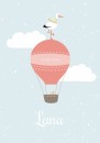 Poster luchtballon lana voor
