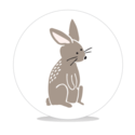 Sluitsticker Woodland konijn 2 - DIY voor