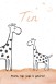 Geboortekaartje giraffen • gevouwen • 10 x 15 cm