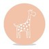 Sluitsticker giraffe