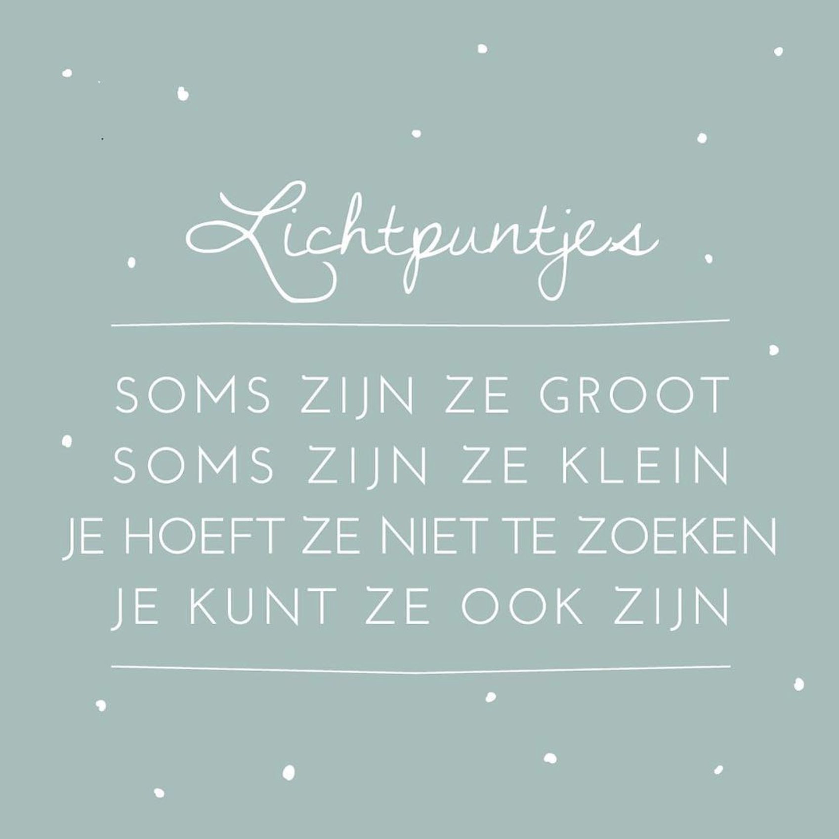 Geboortegedichtje lichtpuntjes