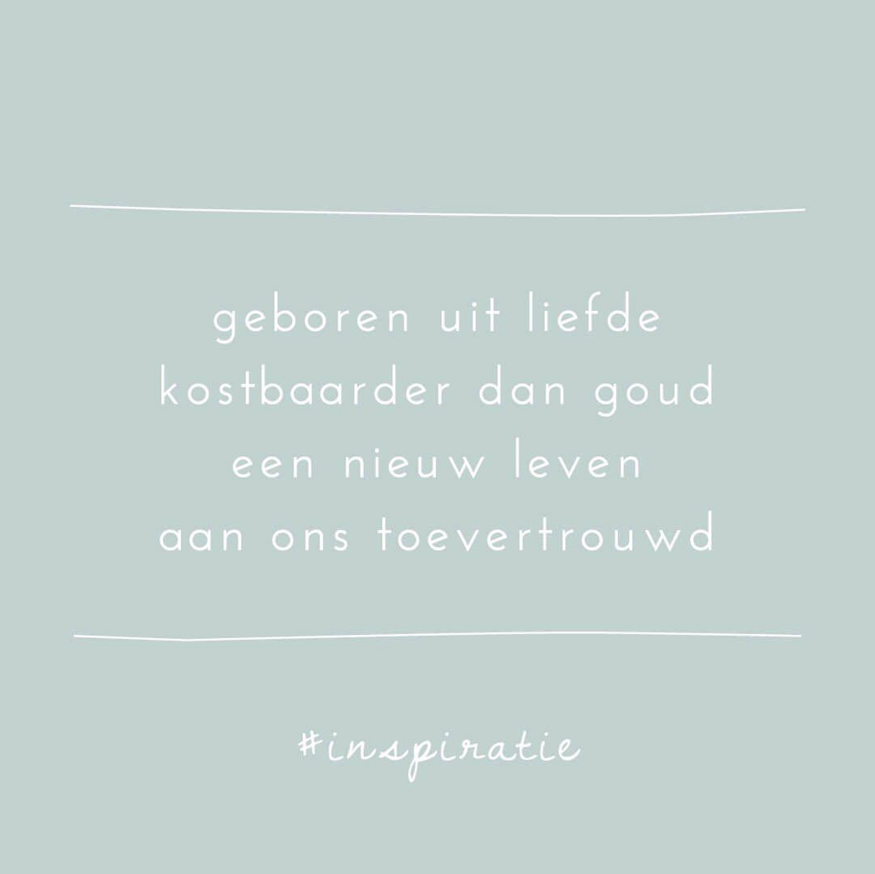 Geboortegedichtje nieuw leven