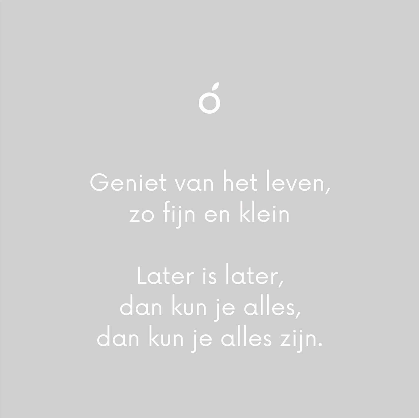 Geboortegedichtje geniet van het leven