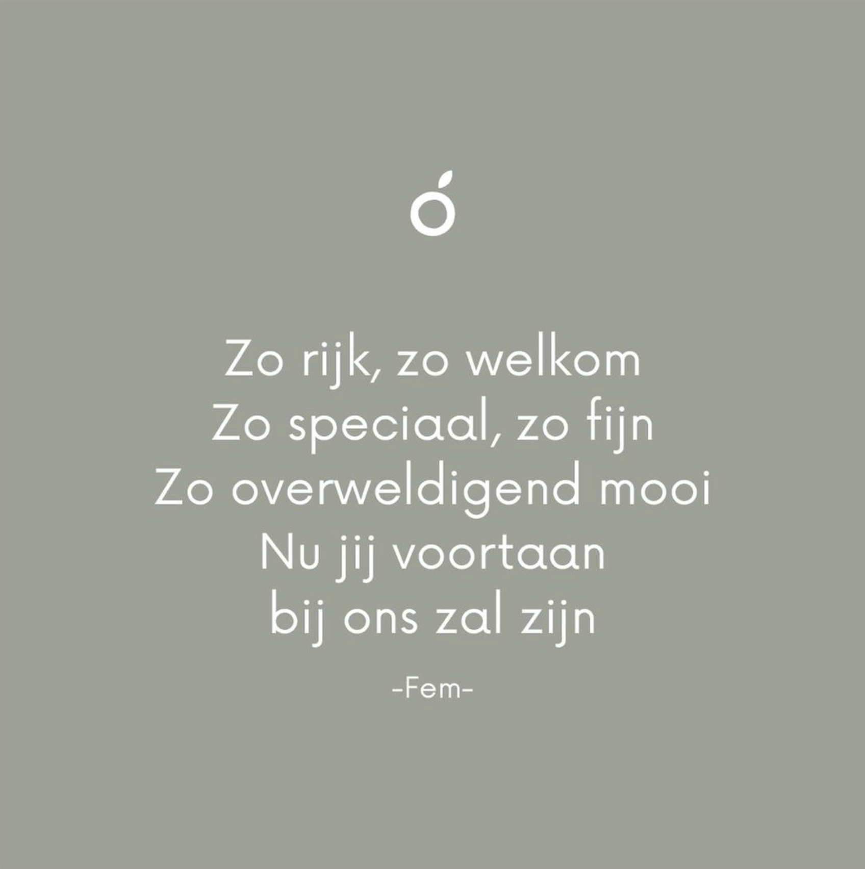 Geboortegedichtje welkom