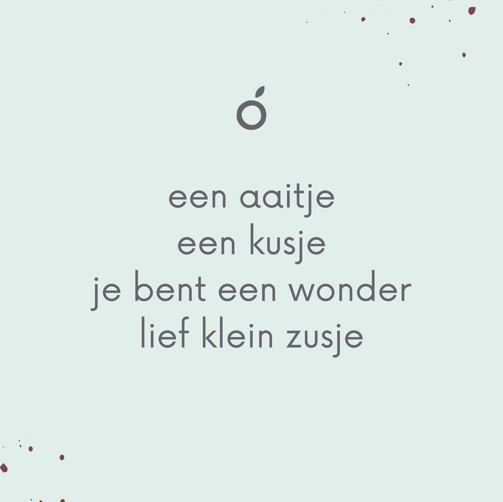 Geboortegedichtje zusje