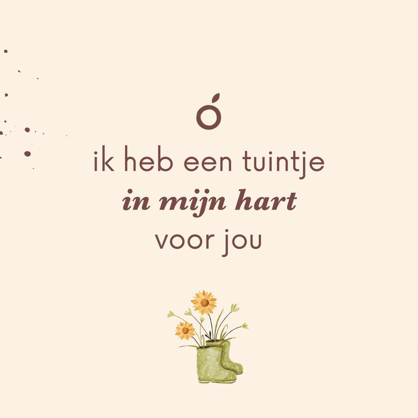 Geboortegedichtje tuin